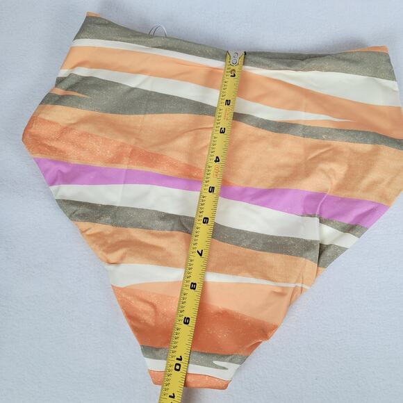 Prana Womens Sun Shade Striped High-Rise Swim Bottom Size XS Orange Performance - Picture 7 of 8